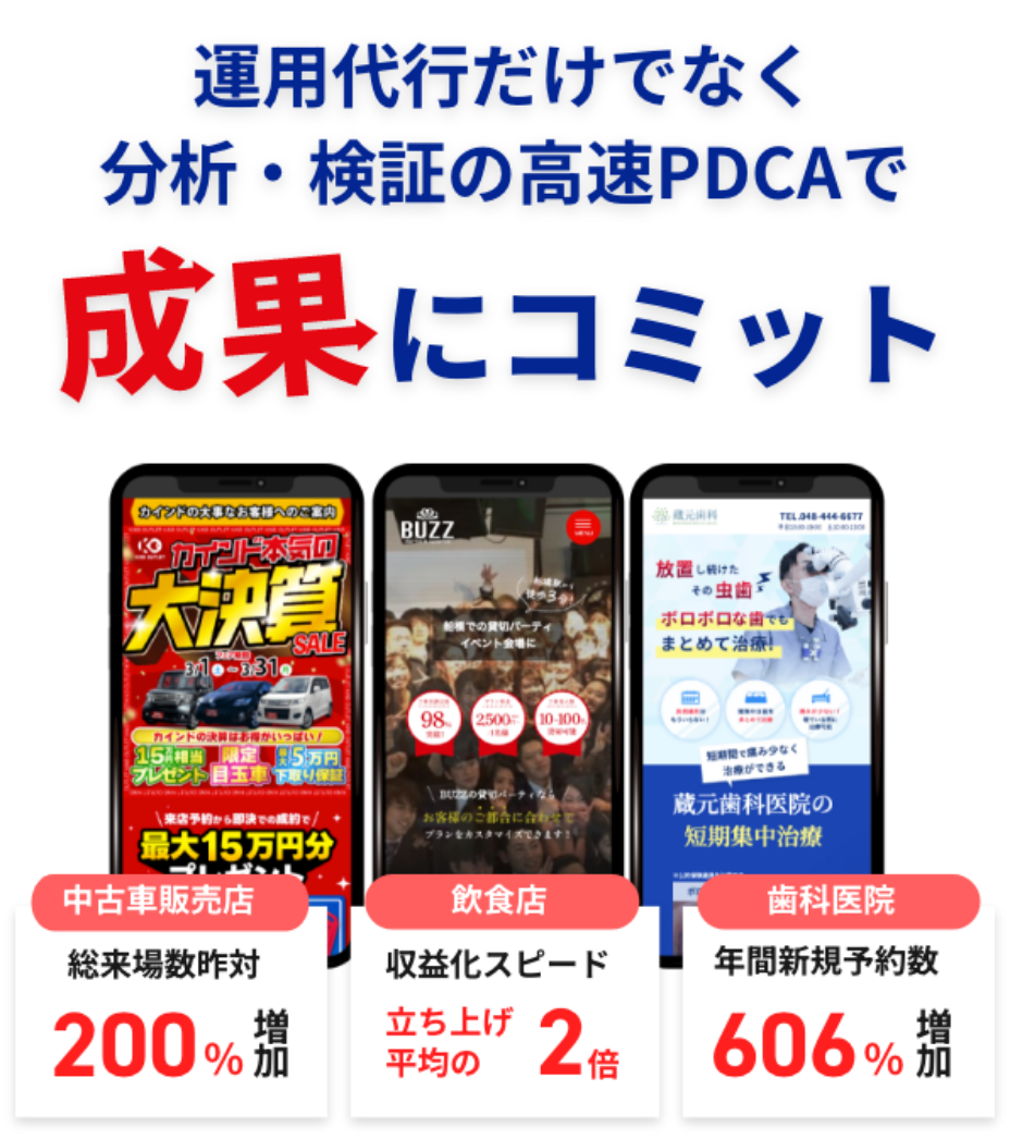 運用代行だけでなく分析・検証の高速PDCAで成果にコミット